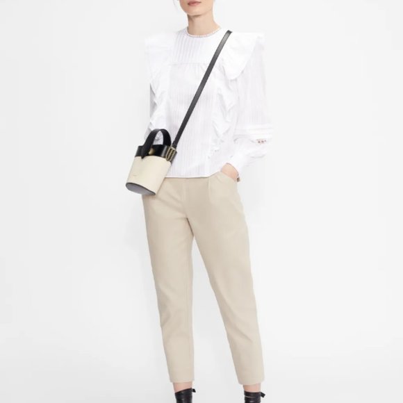 COPY - Ted Baker Silais Double Frill Blouse White - Picture 4 of 13